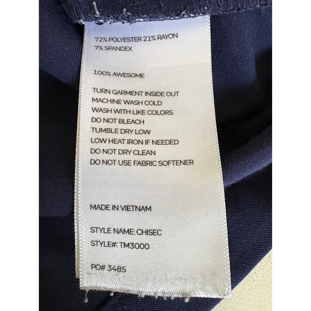 FIGS‎ Chisec Scrub Top Mens XL Navy Blue V-Neck 3-Pocket Technical Collection - Picture 6 of 6